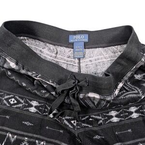 Polo Ralph Lauren Mens Pajama Lounge Pants Black Aztec Print Drawstring XL